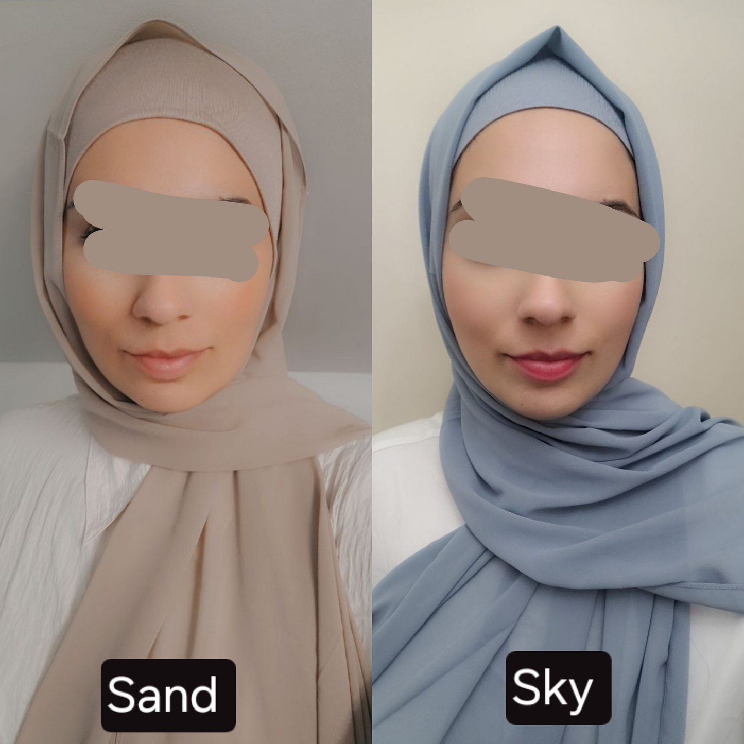 Matching Chiffon Hijab & Cap sets