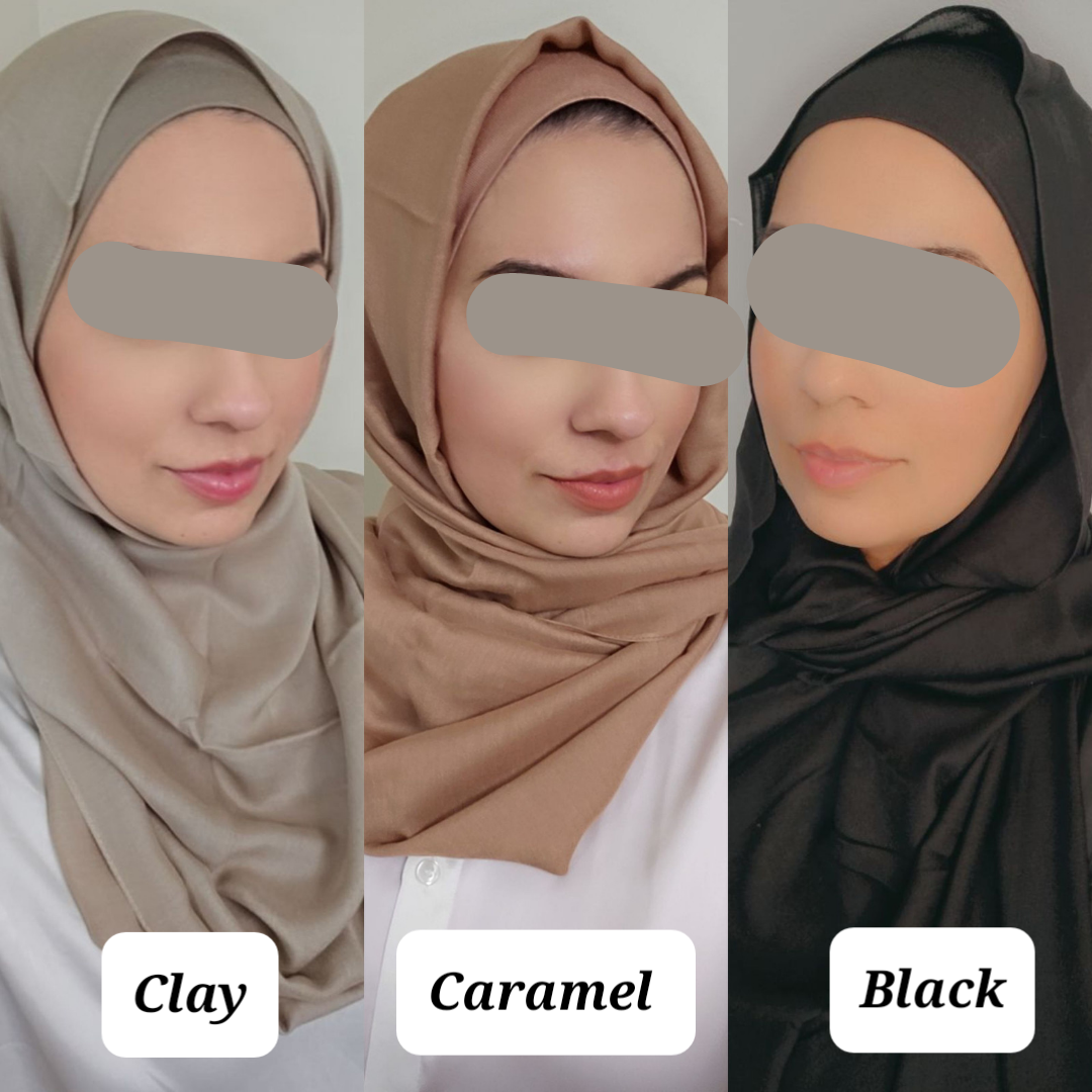 Matching Modal Hijab & Cap set
