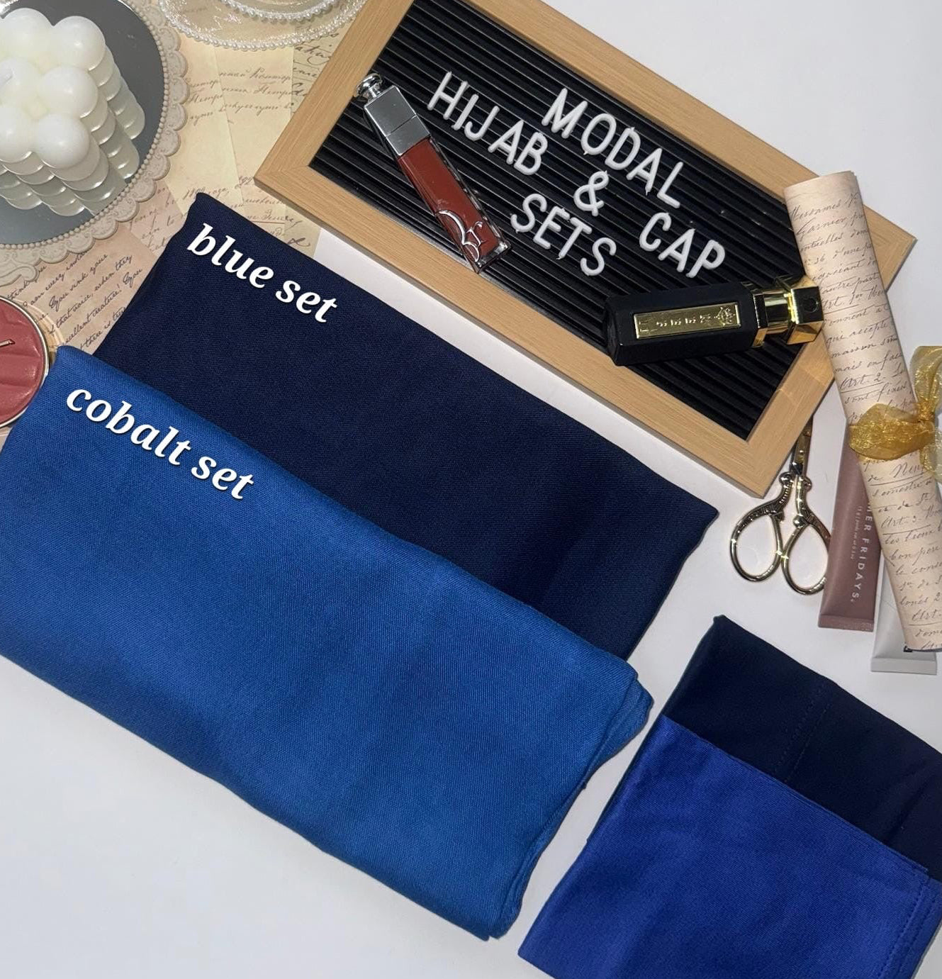 Matching Modal Hijab & Cap set