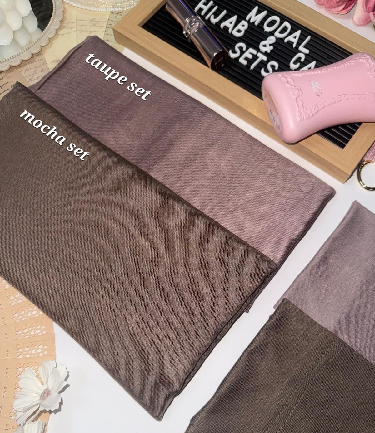 Matching Modal Hijab & Cap set