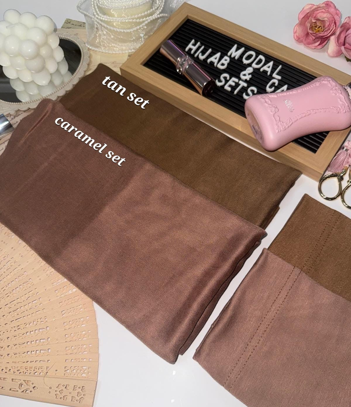 Matching Modal Hijab & Cap set