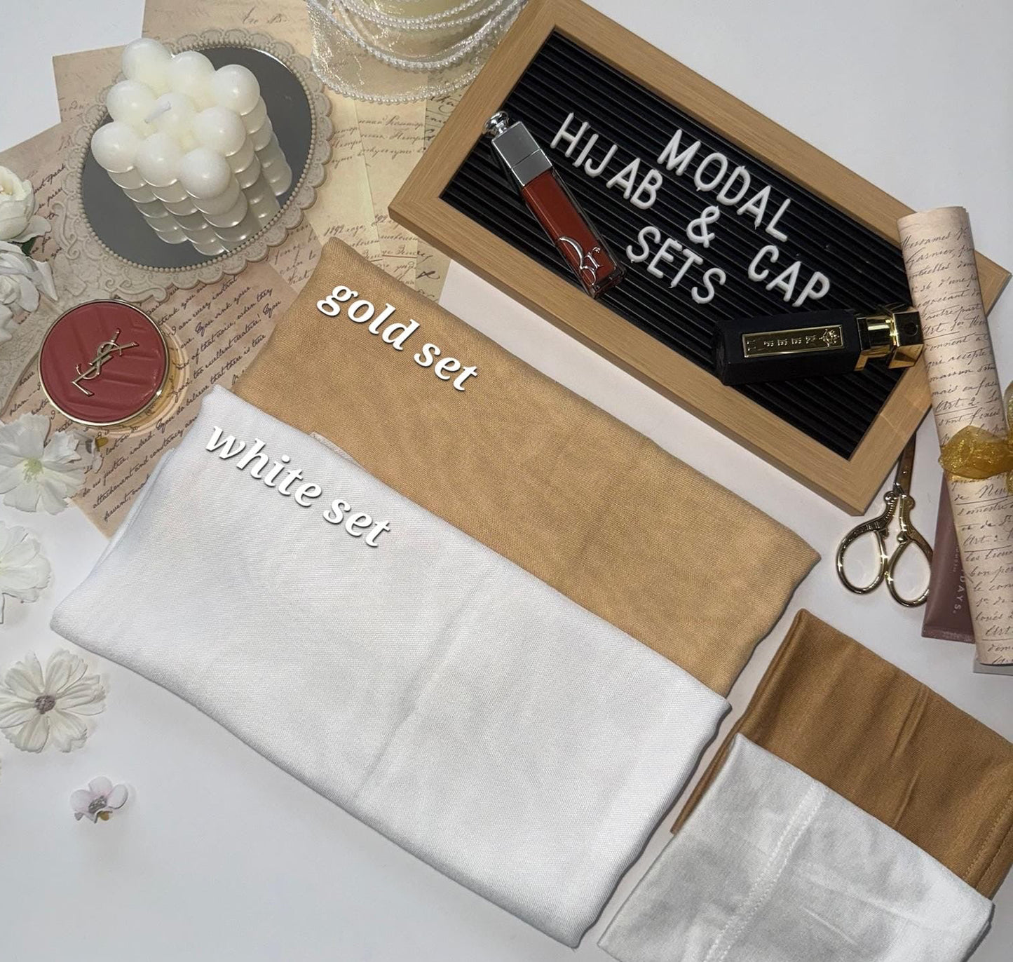 Matching Modal Hijab & Cap set