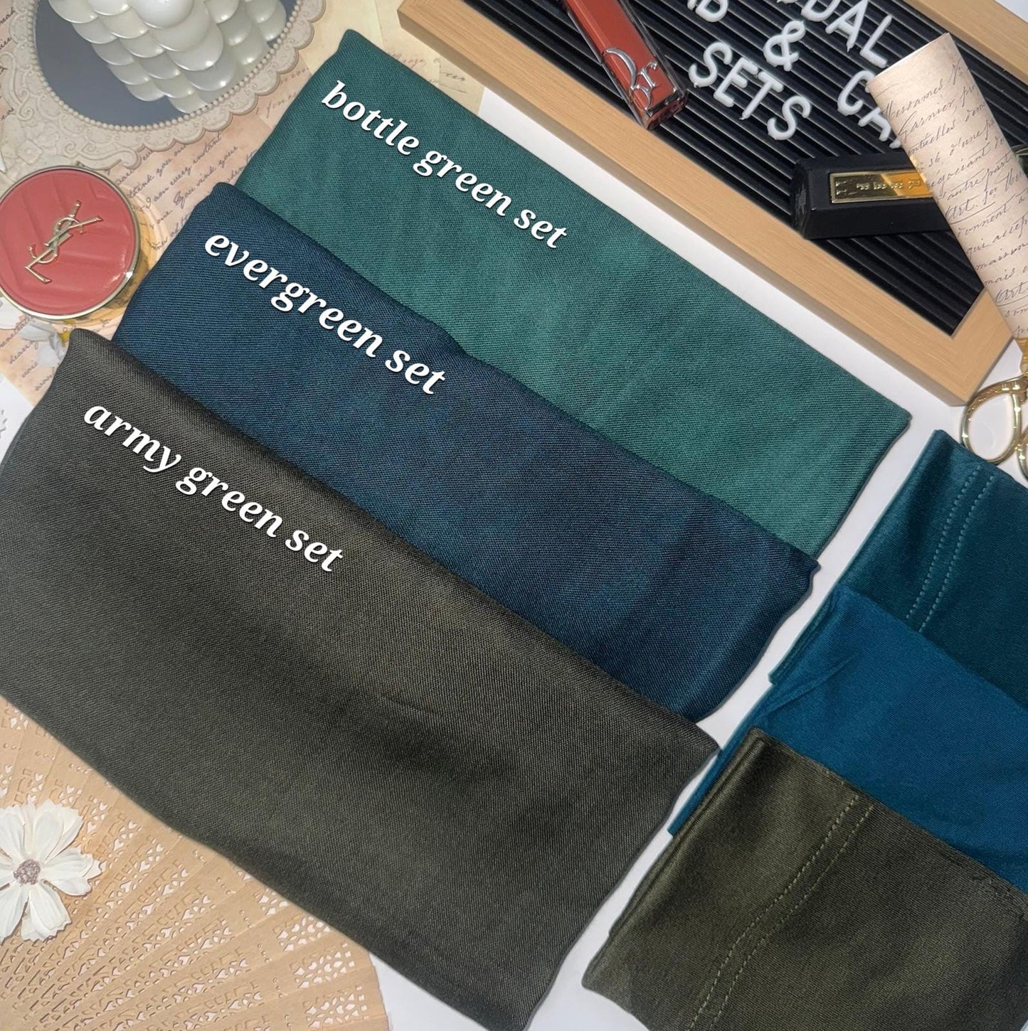 Matching Modal Hijab & Cap set