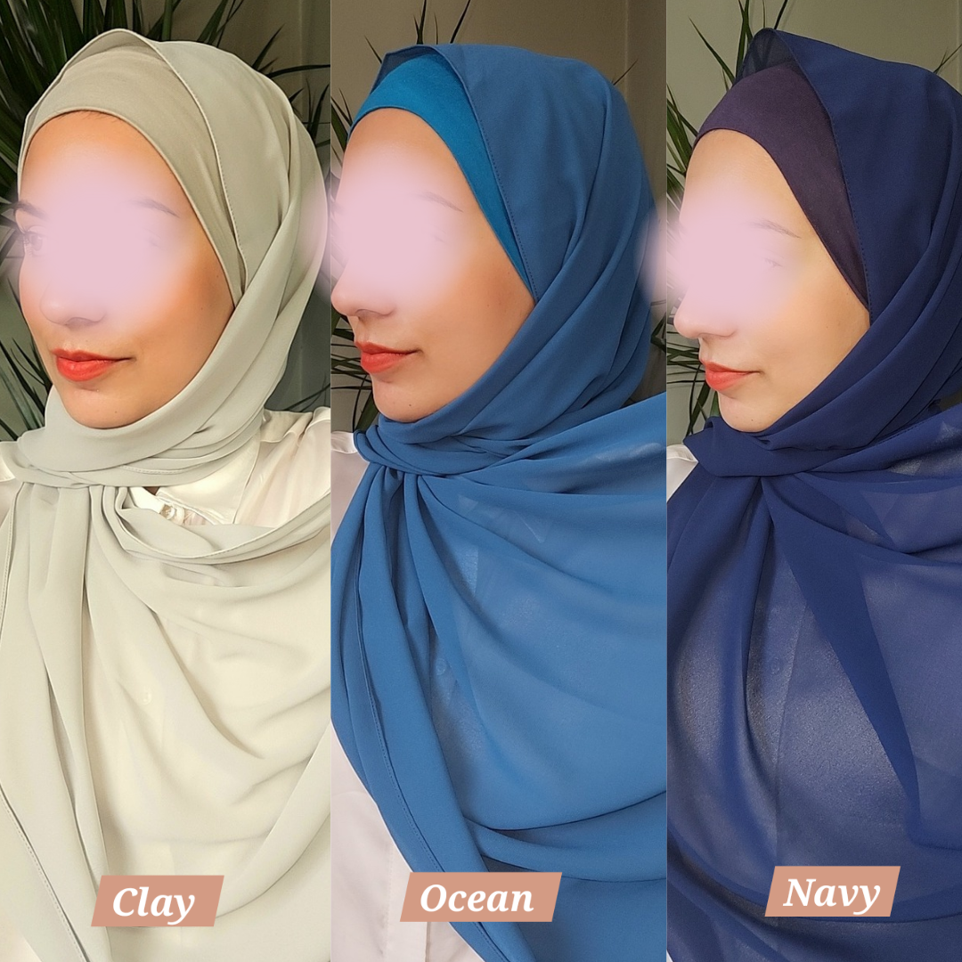 Matching Chiffon Hijab & Cap sets – Kay collection