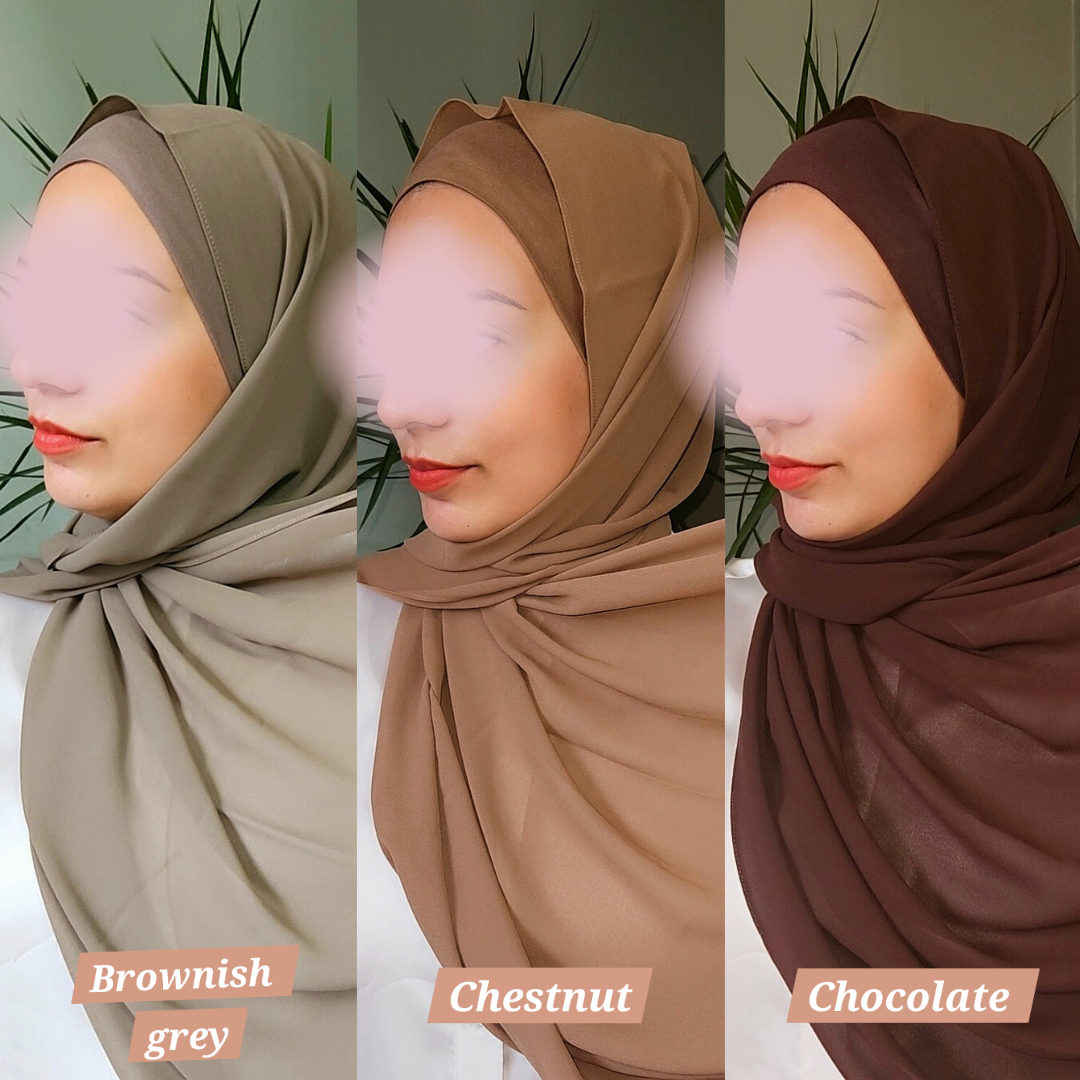 Matching Chiffon Hijab & Cap sets – Kay collection