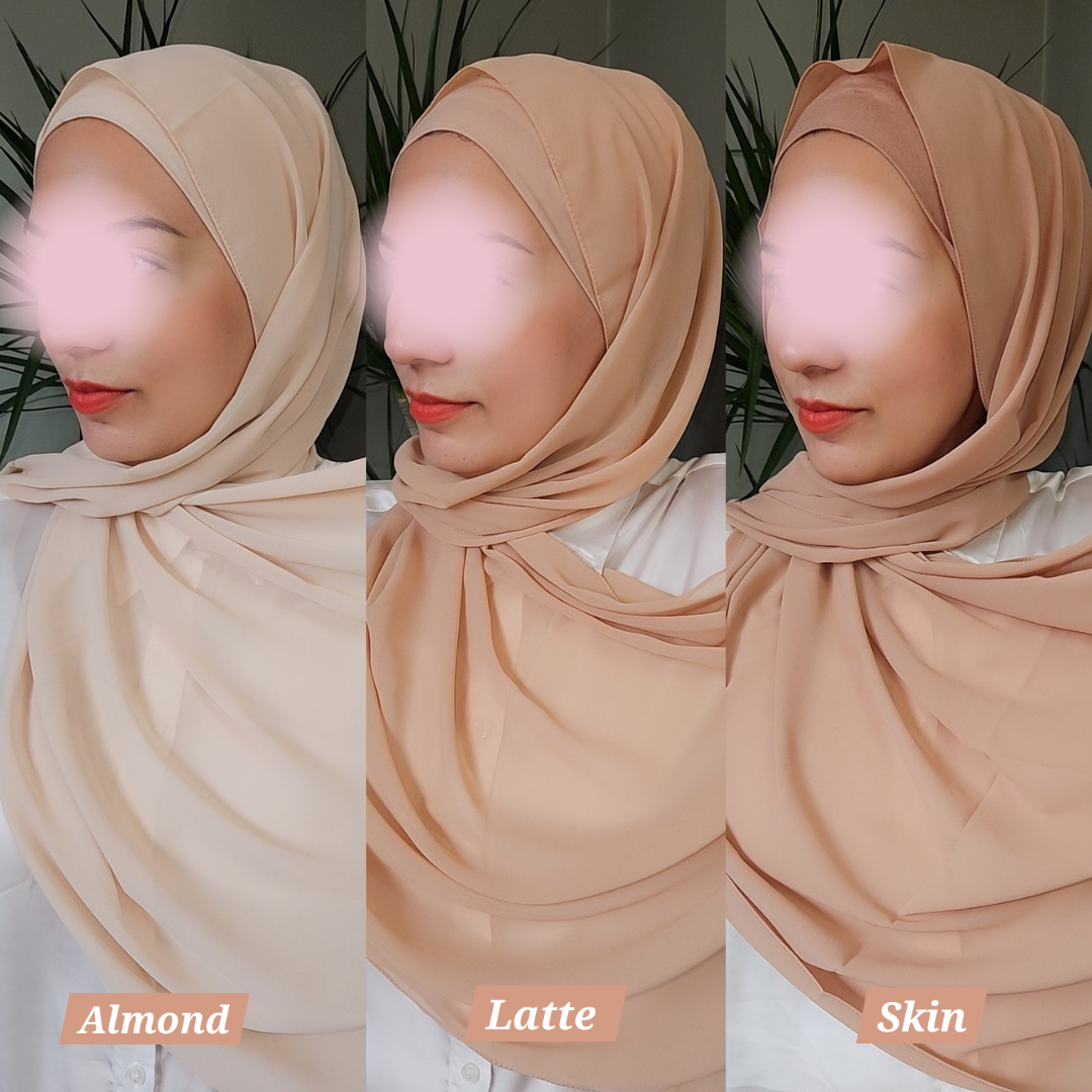 Matching Chiffon Hijab & Cap sets – Kay collection
