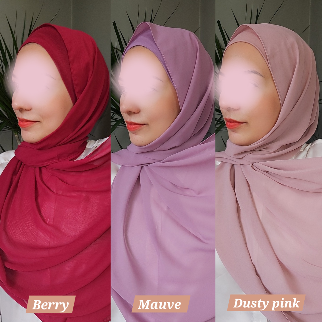 Matching Chiffon Hijab & Cap sets – Kay collection