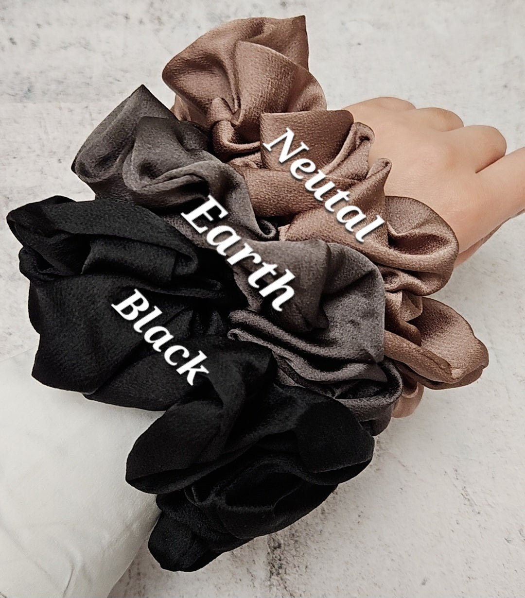 Large Satin Scrunchies